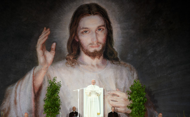 pape francois jmj cracovie christ