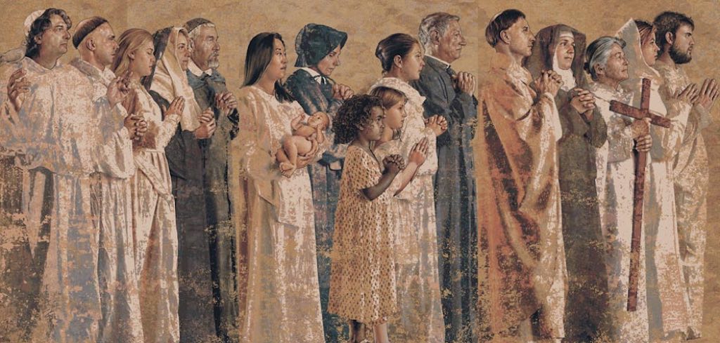 The Communion of Saints par John Nava 2003 Cathedrale catholique de Notre Dame des Anges Los Angeles