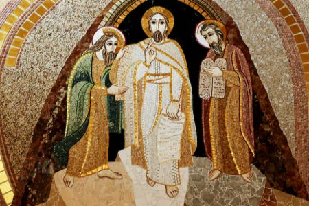 Transfiguration Mosaique de la chapelle du mausolee St jean Paul II a Washington