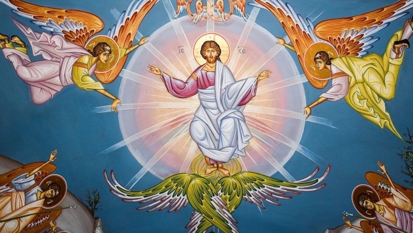 ascension du christ anges