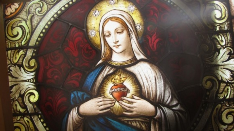 coeur immacule de marie vitrail