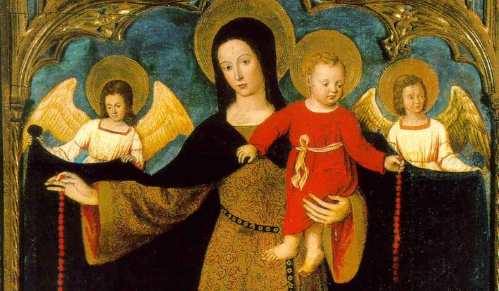 la vierge au manteau louis brea detail