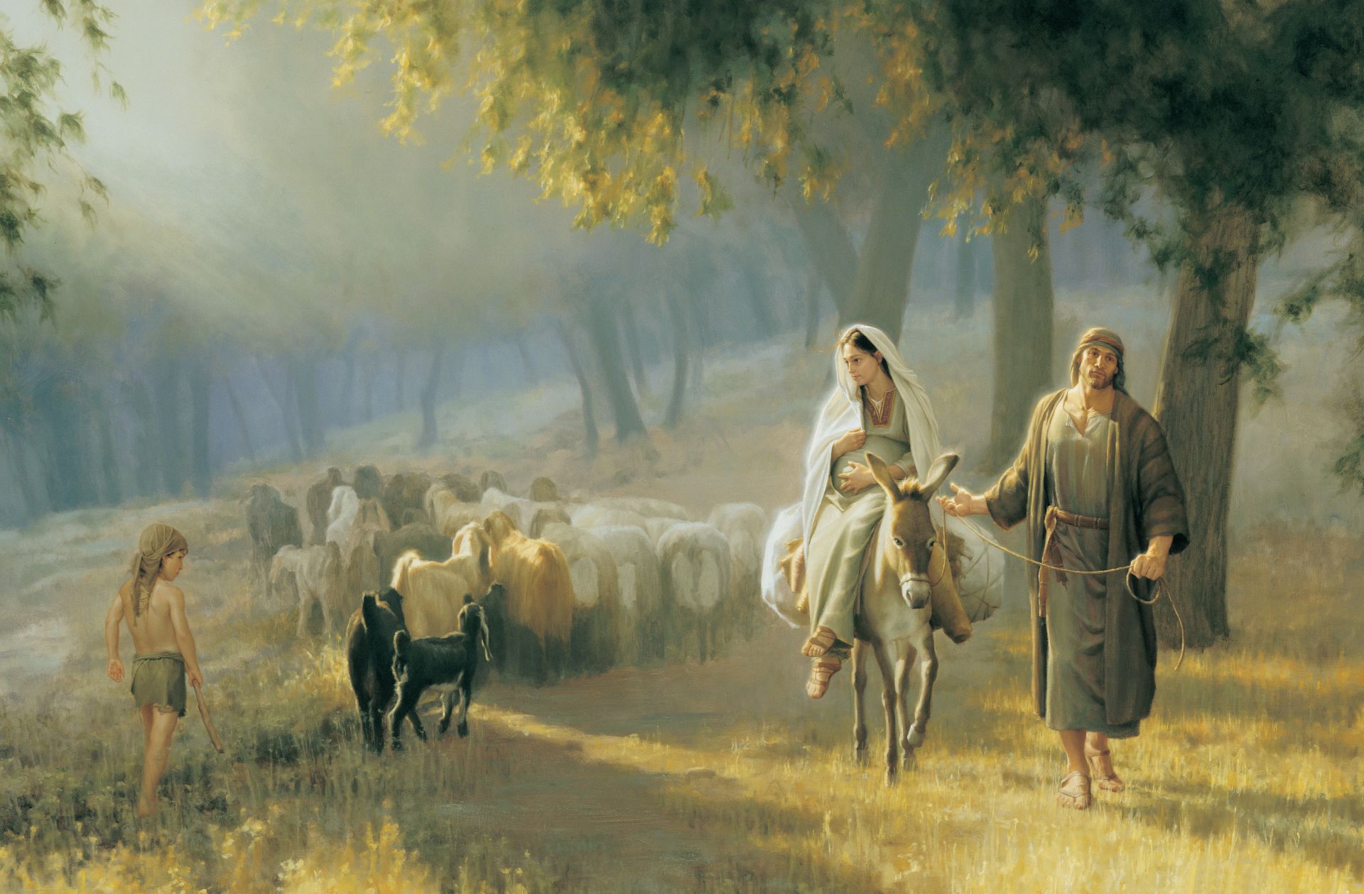 marie et joseph route vers bethleem