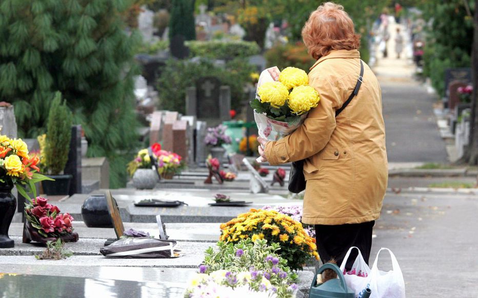 toussaint femme cimetiere